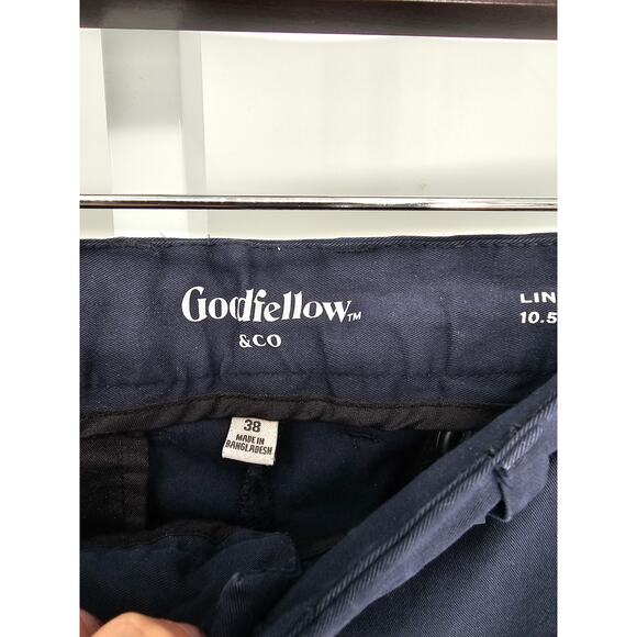 Goodfellow & Co Mens Sz 38 Linden Tech Flat Front Chino Pants Navy Blue - Picture 4 of 6